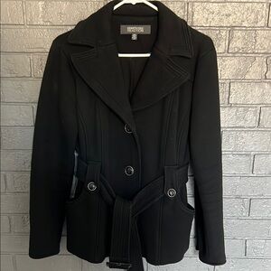 Kenneth Cole Reaction Black Trench Coat